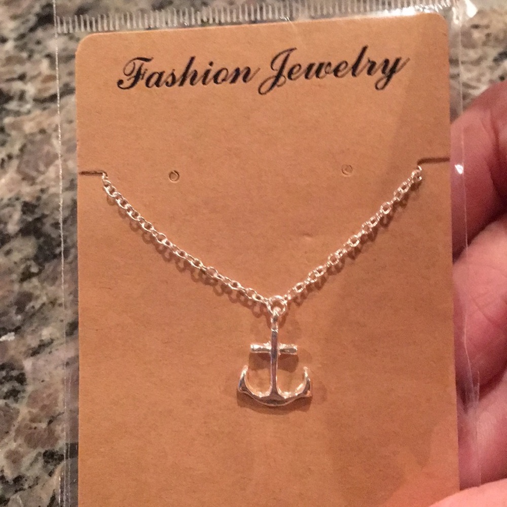 Anchor silver necklace